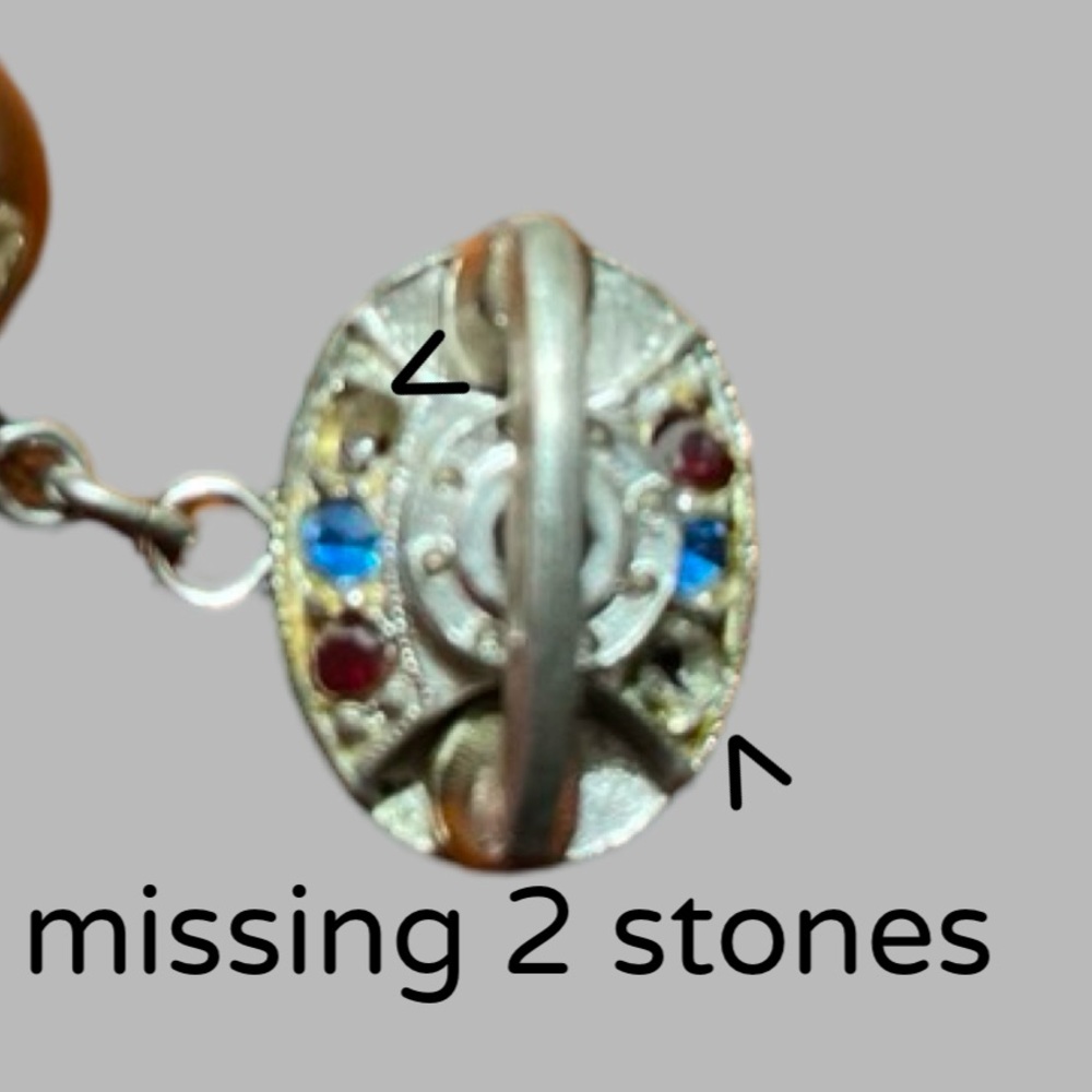 Vintage Monet Bracelet Rare with Charms Silver Tone Signed - Picture 14 of 14